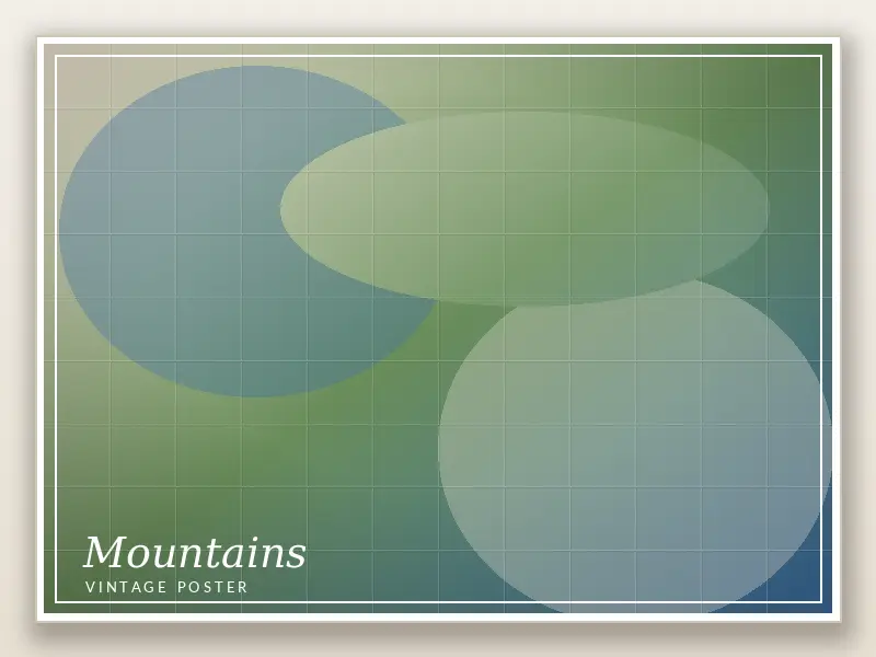 Mountain Vintage Poster Impression 3