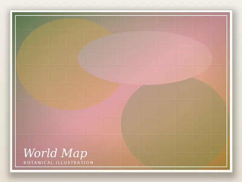 World Map Botanical Illustration 4